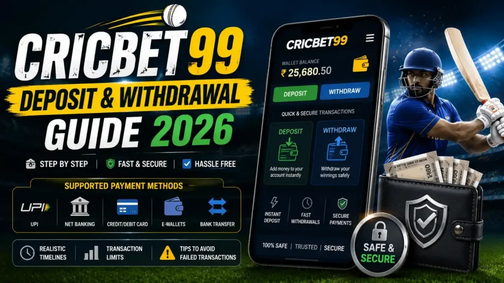Cricbet99 Deposit And Withdrawal